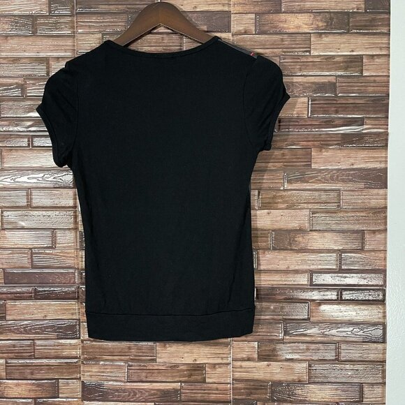 IceIceberg Embellished Butterflies Shirt Size S Pink Black Yellow - Picture 4 of 5